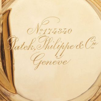 Swiss 18K gold hunting cased lever chronograph Circa 1913