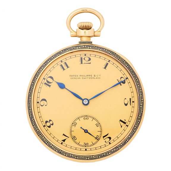 Swiss 18 carat gold and enamel keyless lever watch Circa 1920 Swiss 18 carat gold and enamel keyless lever watch Circa 1920