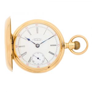 American 18 carat gold keyless lever pocket watch Circa 1896