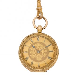 English 18K gold open faced ladies' pocket watch Circa 1850