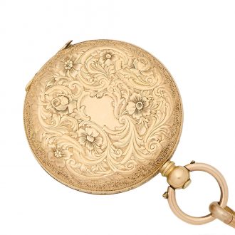 English 18K gold open faced ladies' pocket watch Circa 1850 English 18K gold open faced ladies' pocket watch Circa 1850