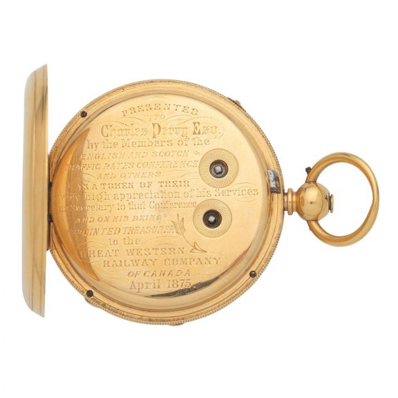 English gold historically interesting lever watch Circa 1874 English gold historically interesting lever watch Circa 1874