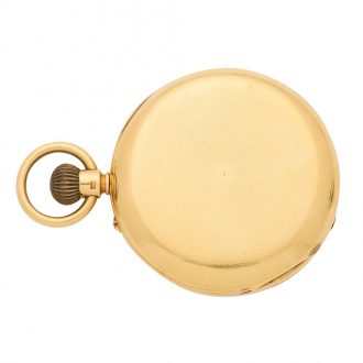 English 18K gold hunting cased keyless watch Circa 1901 English 18K gold hunting cased keyless watch Circa 1901