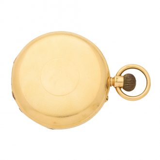 English 18K gold hunting cased keyless watch Circa 1901 English 18K gold hunting cased keyless watch Circa 1901