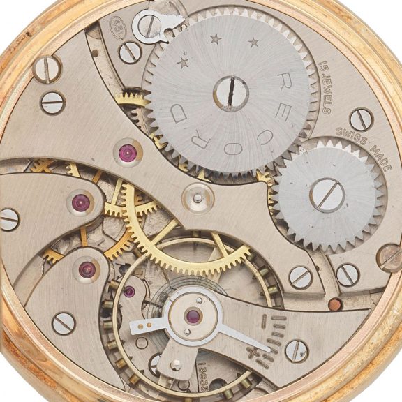 American 9K gold open faced keyless lever watch Circa 1960 American 9K gold open faced keyless lever watch Circa 1960