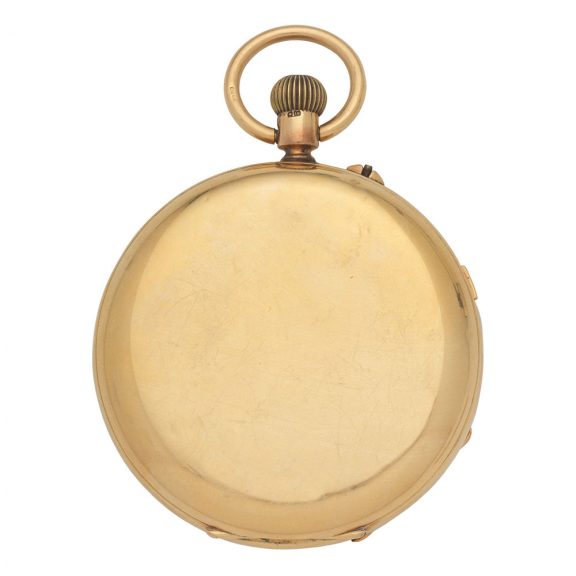 English 18K gold hunting cased keyless watch Circa 1910 English 18K gold hunting cased keyless watch Circa 1910