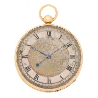 Swiss 18 carat gold open faced gentlemen's watch Circa 1810