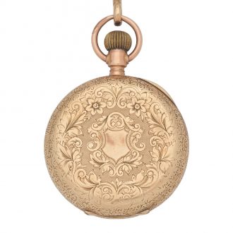 Fine American 10K gold open faced lever watch Circa 1900