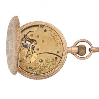 Fine American 10K gold open faced lever watch Circa 1900
