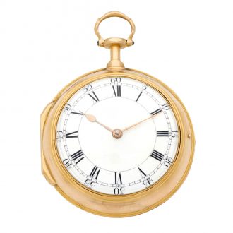 English 18 carat gold pair cased key wind pocket watch Circa 1785