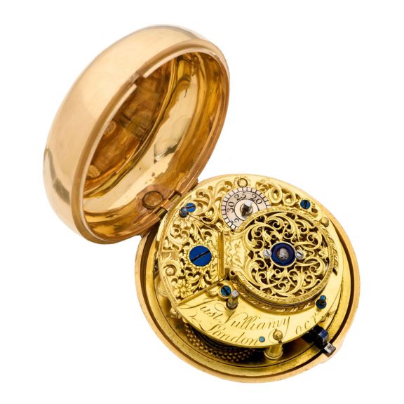 English 18 carat gold pair cased key wind pocket watch Circa 1785 English 18 carat gold pair cased key wind pocket watch Circa 1785