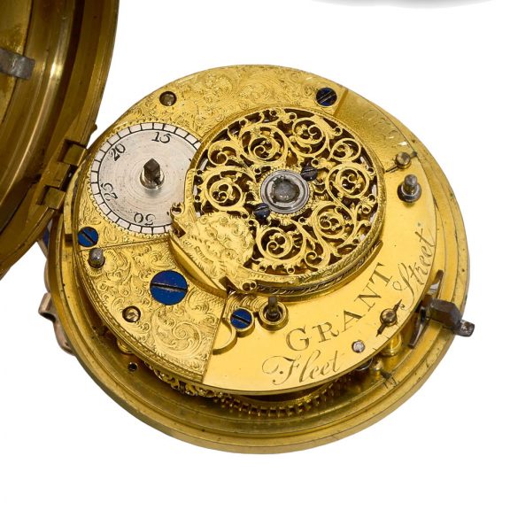 English 18K gold, enamel and seed pearl set watch Circa 1795 English 18K gold, enamel and seed pearl set watch Circa 1795