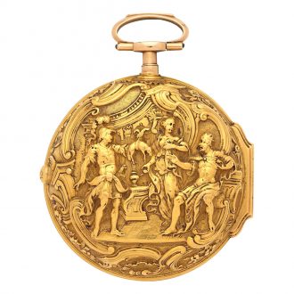 English 18 carat gold pair cased verge repoussé watch Circa 1797 English 18 carat gold pair cased verge repoussé watch Circa 1797