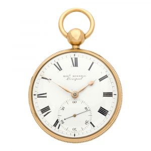 English 18K gold open faced lever pocket watch Circa 1822