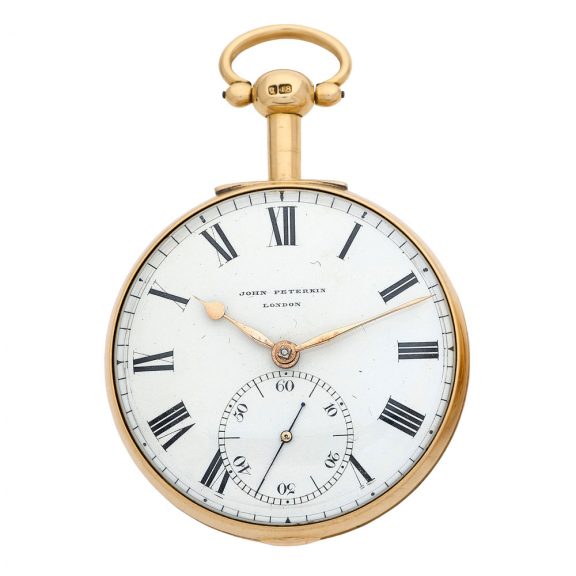 English 18 carat gold key wind duplex pocket watch Circa 1825