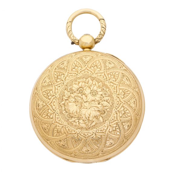 Very fine English 18 carat gold key wind duplex watch Circa 1830 Very fine English 18 carat gold key wind duplex watch Circa 1830