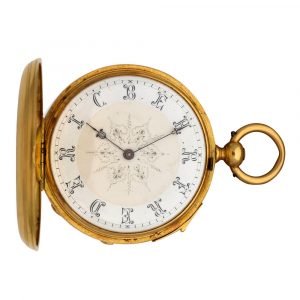Swiss 18K gold quarter repeating lever watch Circa 1860