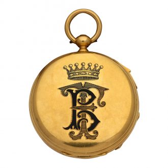 Swiss 18K gold quarter repeating lever watch Circa 1860 Swiss 18K gold quarter repeating lever watch Circa 1860