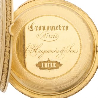 Swiss 18K gold repeating triple calendar with moon phases Circa 1890