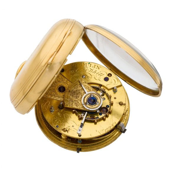 English 18K carat gold open faced lever watch Circa 1860 English 18K carat gold open faced lever watch Circa 1860