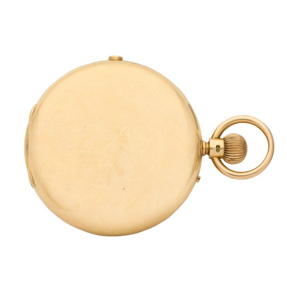 English 18K gold Kew A certified chronograph watch Circa 1895 English 18K gold Kew A certified chronograph watch Circa 1895