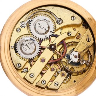 Swiss 18K gold hunting cased complicated watch Circa 1915