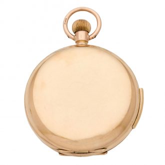 Swiss gold hunting cased repeating lever watch Circa 1910