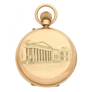 Scottish gold half hunting cased lever pocket watch Circa 1897