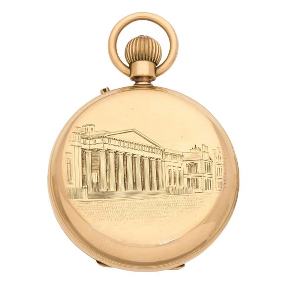Scottish gold half hunting cased lever pocket watch Circa 1897 Scottish gold half hunting cased lever pocket watch Circa 1897