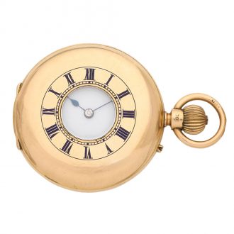 Scottish gold half hunting cased lever pocket watch Circa 1897 Scottish gold half hunting cased lever pocket watch Circa 1897