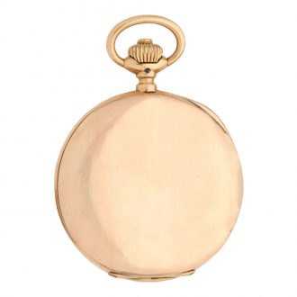 Swiss 14K gold hunting cased keyless pocket watch Circa 1900