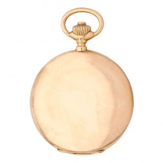 Swiss 14K gold hunting cased keyless pocket watch Circa 1900