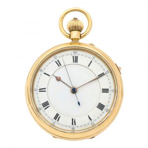 English gold lever watch with stoppable seconds Circa 1914