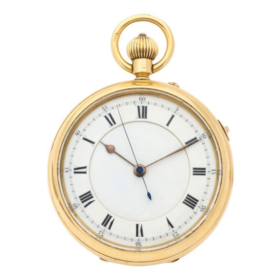 English gold lever watch with stoppable seconds Circa 1914