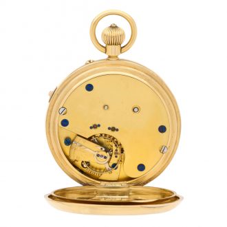 English gold lever watch with stoppable seconds Circa 1914