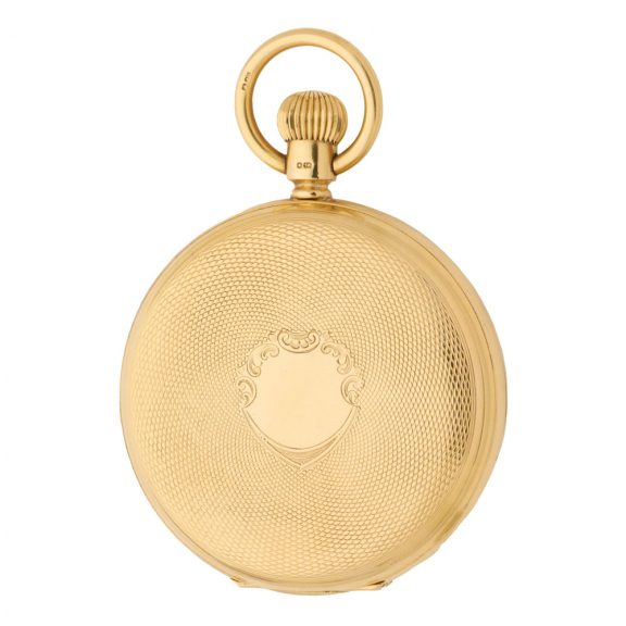 American 18 carat gold hunting cased keyless watch Circa 1921