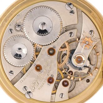 American 18 carat gold hunting cased keyless watch Circa 1921