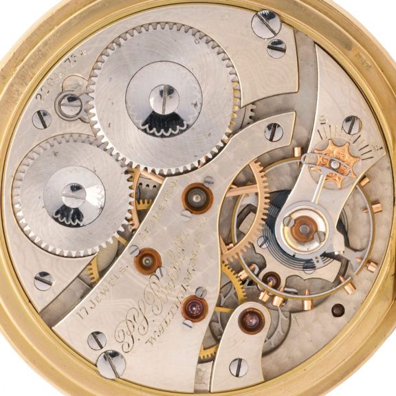 American 18 carat gold hunting cased keyless watch Circa 1921 American 18 carat gold hunting cased keyless watch Circa 1921