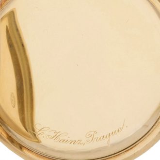 Swiss 14 carat gold open faced keyless lever watch Circa 1925