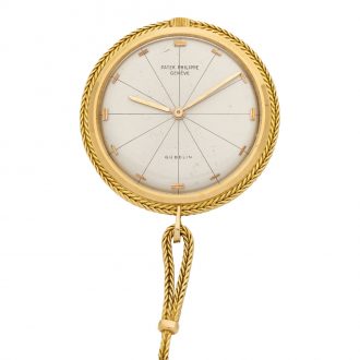Rare Swiss 18 carat gold open faced keyless watch Circa 1955