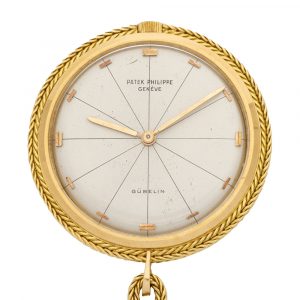 Rare Swiss 18 carat gold open faced keyless watch Circa 1955