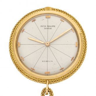 Rare Swiss 18 carat gold open faced keyless watch Circa 1955
