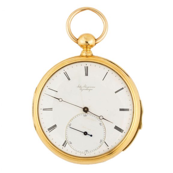 Danish 18K gold quarter repeating chronometer watch Circa 1850