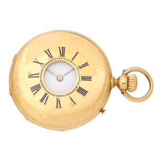 French 18 carat gold half hunting cased ladies' watch Circa 1900 French 18 carat gold half hunting cased ladies' watch Circa 1900