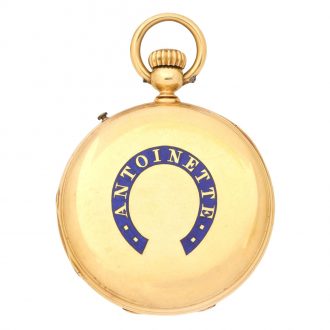 French 18 carat gold half hunting cased ladies' watch Circa 1900 French 18 carat gold half hunting cased ladies' watch Circa 1900