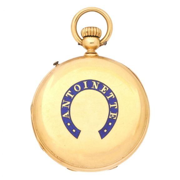 French 18 carat gold half hunting cased ladies' watch Circa 1900 French 18 carat gold half hunting cased ladies' watch Circa 1900