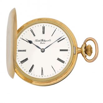 Swiss 14K gold keyless lever gentlemen's watch Circa 1920