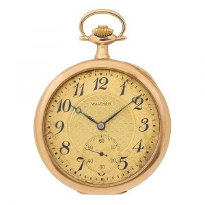 American 14K gold open faced keyless lever watch Circa 1904