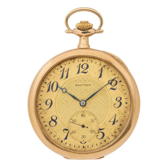 American 14K gold open faced keyless lever watch Circa 1904