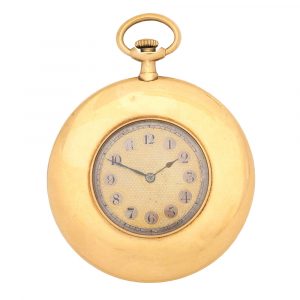 Swiss 18 carat gold open faced lever pocket watch Circa 1920